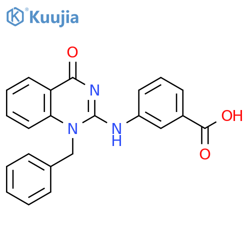 Benzoic acid,3-[[1,4-dihydro-4-oxo-1-(phenylmethyl)-2-quinazolinyl]amino]- structure