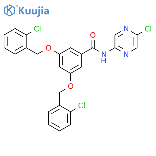 Benzamide, 3,5-bis[(2-chlorophenyl)methoxy]-N-(5-chloropyrazinyl)- structure