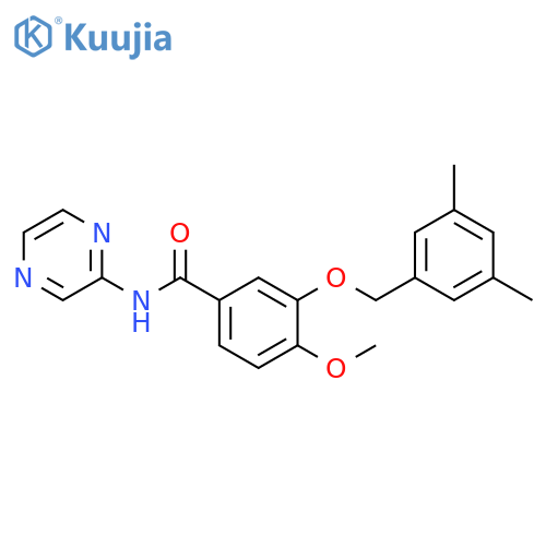 Benzamide, 3-[(3,5-dimethylphenyl)methoxy]-4-methoxy-N-pyrazinyl- structure