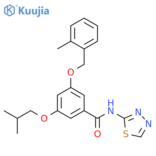 Benzamide,3-[(2-methylphenyl)methoxy]-5-(2-methylpropoxy)-N-1,3,4-thiadiazol-2-yl- structure