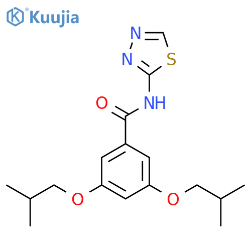 Benzamide, 3,5-bis(2-methylpropoxy)-N-1,3,4-thiadiazol-2-yl- structure