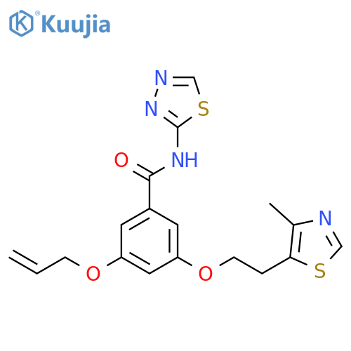 Benzamide,3-[2-(4-methyl-5-thiazolyl)ethoxy]-5-(2-propenyloxy)-N-1,3,4-thiadiazol-2-yl- structure