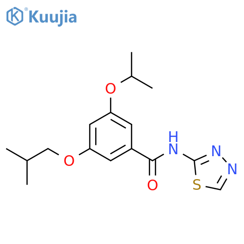 Benzamide,3-(1-methylethoxy)-5-(2-methylpropoxy)-N-1,3,4-thiadiazol-2-yl- structure
