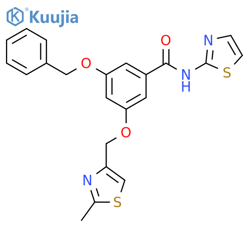 Benzamide,3-[(2-methyl-4-thiazolyl)methoxy]-5-(phenylmethoxy)-N-2-thiazolyl- structure