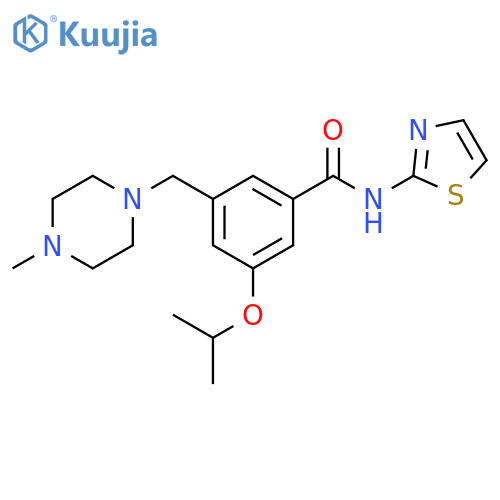 Benzamide,3-(1-methylethoxy)-5-[(4-methyl-1-piperazinyl)methyl]-N-2-thiazolyl- structure