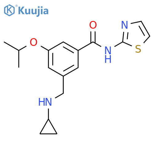 Benzamide,3-[(cyclopropylamino)methyl]-5-(1-methylethoxy)-N-2-thiazolyl- structure