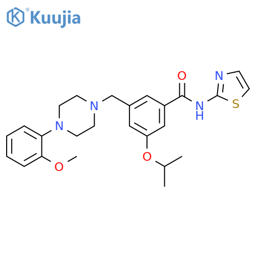 Benzamide,3-[[4-(2-methoxyphenyl)-1-piperazinyl]methyl]-5-(1-methylethoxy)-N-2-thiazolyl- structure