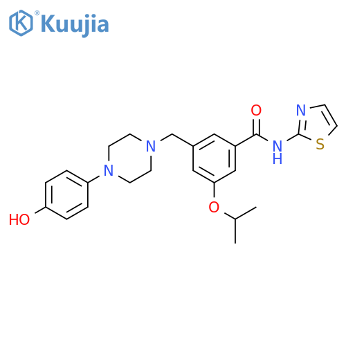 Benzamide,3-[[4-(4-hydroxyphenyl)-1-piperazinyl]methyl]-5-(1-methylethoxy)-N-2-thiazolyl- structure