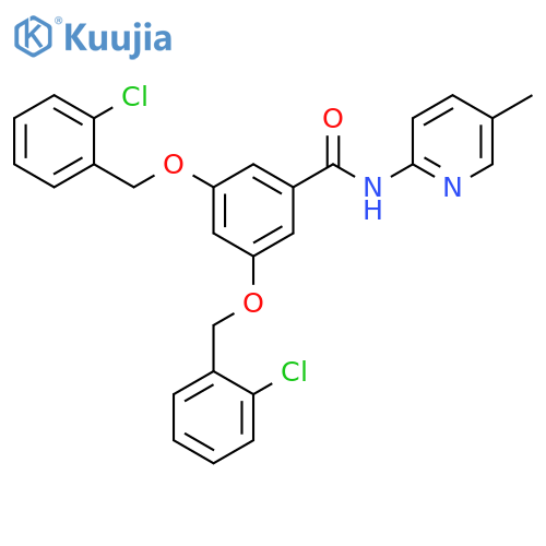 Benzamide, 3,5-bis[(2-chlorophenyl)methoxy]-N-(5-methyl-2-pyridinyl)- structure