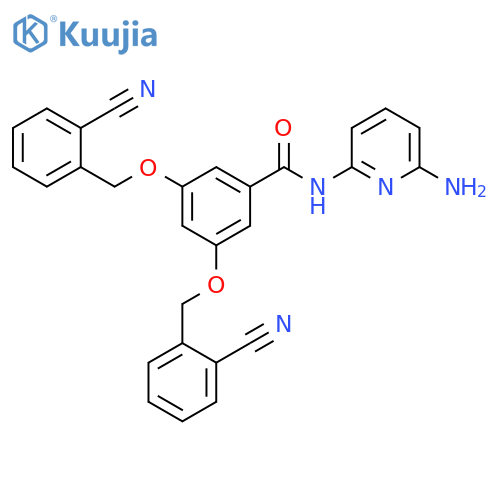 Benzamide, N-(6-amino-2-pyridinyl)-3,5-bis[(2-cyanophenyl)methoxy]- structure