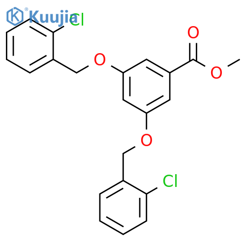 Benzoic acid, 3,5-bis[(2-chlorophenyl)methoxy]-, methyl ester structure