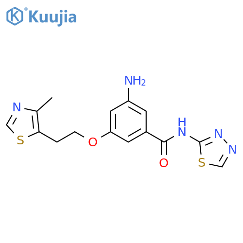 Benzamide,3-amino-5-[2-(4-methyl-5-thiazolyl)ethoxy]-N-1,3,4-thiadiazol-2-yl- structure