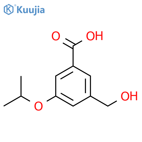 Benzoic acid, 3-(hydroxymethyl)-5-(1-methylethoxy)- structure