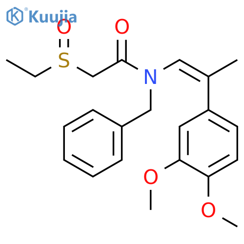 Acetamide,N-[(1Z)-2-(3,4-dimethoxyphenyl)-1-propenyl]-2-(ethylsulfinyl)-N-(phenylmethyl)- structure