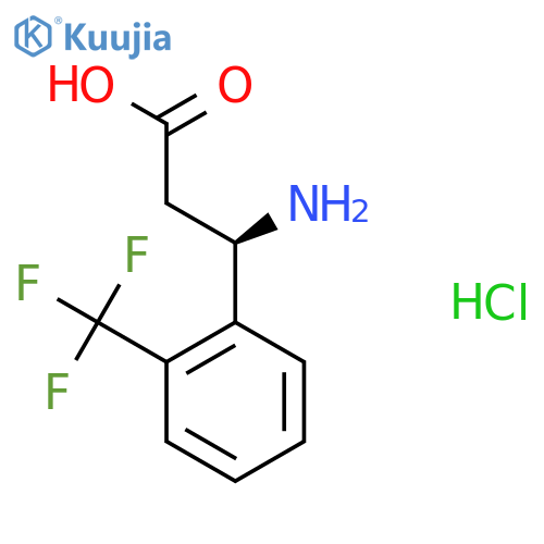 (R)-3-AMINO-3-(2-TRIFLUOROMETHYL-PHENYL)-PROPANOIC ACID HYDROCHLORIDE structure