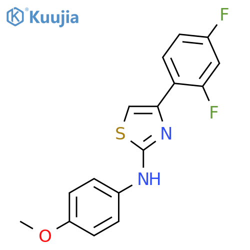 2-THIAZOLAMINE, 4-(2,4-DIFLUOROPHENYL)-N-(4-METHOXYPHENYL)- structure