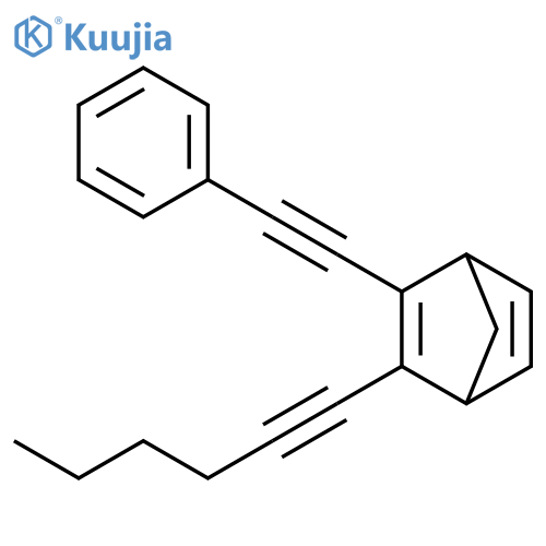 Bicyclo[2.2.1]hepta-2,5-diene, 2-(1-hexynyl)-3-(phenylethynyl)- structure