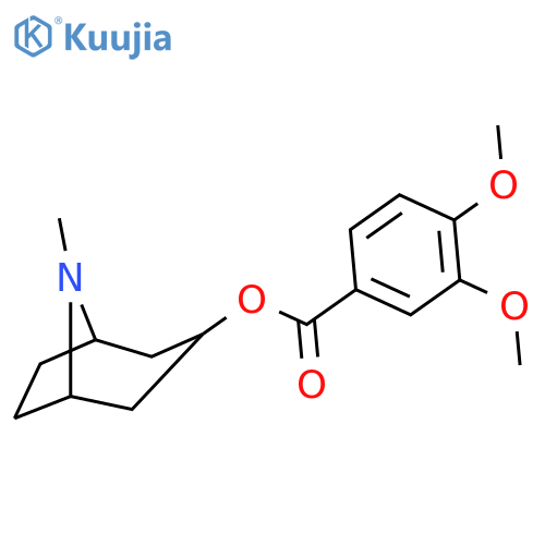 Benzoic acid,3,4-dimethoxy-, (3-endo)-8-methyl-8-azabicyclo[3.2.1]oct-3-yl ester structure