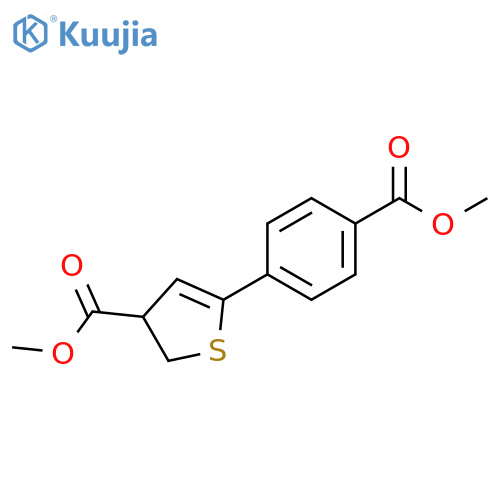 3-Thiophenecarboxylic acid,2,3-dihydro-5-[4-(methoxycarbonyl)phenyl]-, methyl ester structure