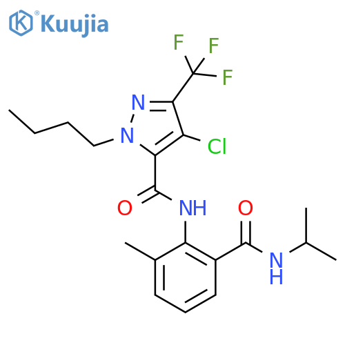 1H-Pyrazole-5-carboxamide,1-butyl-4-chloro-N-[2-methyl-6-[[(1-methylethyl)amino]carbonyl]phenyl]-3-(trifluoromethyl)- structure