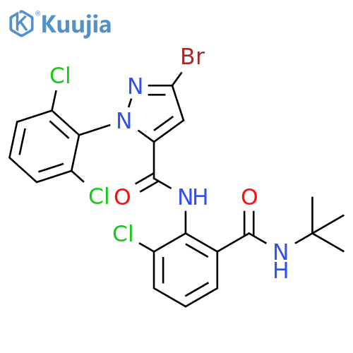 1H-Pyrazole-5-carboxamide,3-bromo-N-[2-chloro-6-[[(1,1-dimethylethyl)amino]carbonyl]phenyl]-1-(2,6-dichlorophenyl)- structure