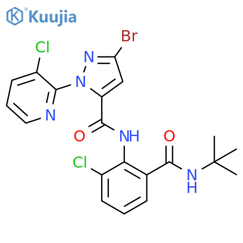 1H-Pyrazole-5-carboxamide,3-bromo-N-[2-chloro-6-[[(1,1-dimethylethyl)amino]carbonyl]phenyl]-1-(3-chloro-2-pyridinyl)- structure
