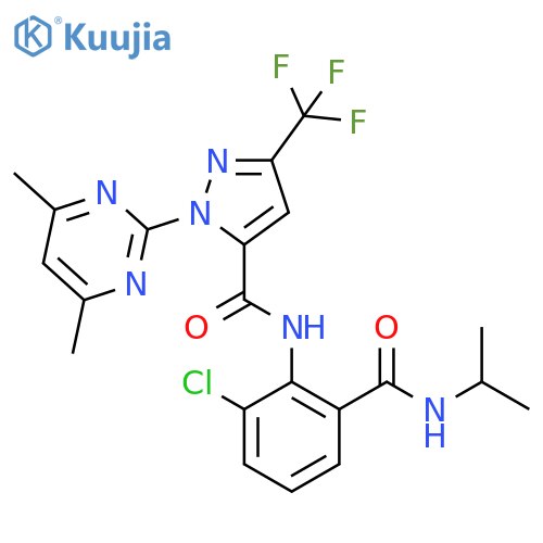 1H-Pyrazole-5-carboxamide,N-[2-chloro-6-[[(1-methylethyl)amino]carbonyl]phenyl]-1-(4,6-dimethyl-2-pyrimidinyl)-3-(trifluoromethyl)- structure