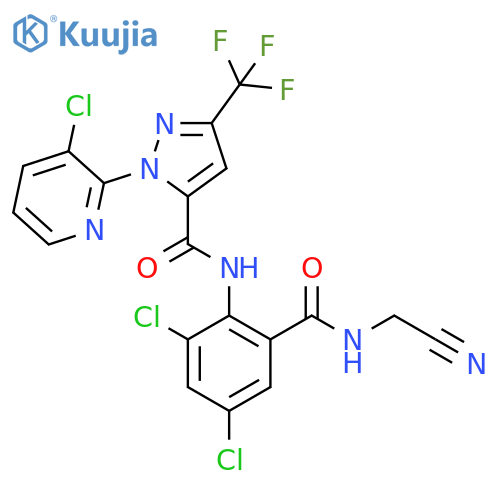 1H-Pyrazole-5-carboxamide,1-(3-chloro-2-pyridinyl)-N-[2,4-dichloro-6-[[(cyanomethyl)amino]carbonyl]phenyl]-3-(trifluoromethyl)- structure
