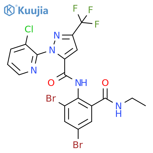 1H-Pyrazole-5-carboxamide,1-(3-chloro-2-pyridinyl)-N-[2,4-dibromo-6-[(ethylamino)carbonyl]phenyl]-3-(trifluoromethyl)- structure