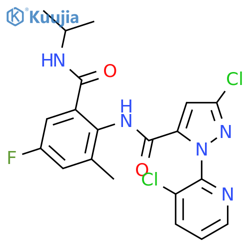 1H-Pyrazole-5-carboxamide,3-chloro-1-(3-chloro-2-pyridinyl)-N-[4-fluoro-2-methyl-6-[[(1-methylethyl)amino]carbonyl]phenyl]- structure