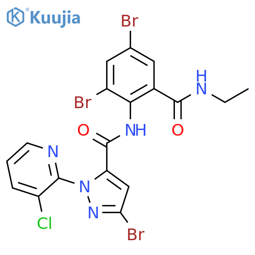 1H-Pyrazole-5-carboxamide,3-bromo-1-(3-chloro-2-pyridinyl)-N-[2,4-dibromo-6-[(ethylamino)carbonyl]phenyl]- structure