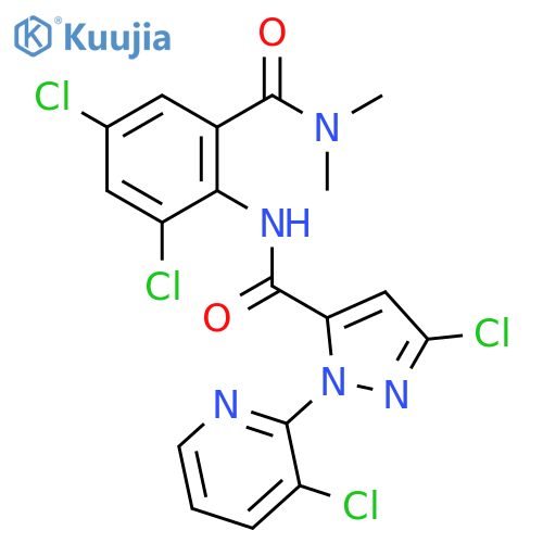 1H-Pyrazole-5-carboxamide,3-chloro-1-(3-chloro-2-pyridinyl)-N-[2,4-dichloro-6-[(dimethylamino)carbonyl]phenyl]- structure