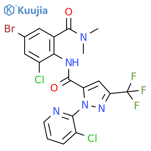 1H-Pyrazole-5-carboxamide,N-[4-bromo-2-chloro-6-[(dimethylamino)carbonyl]phenyl]-1-(3-chloro-2-pyridinyl)-3-(trifluoromethyl)- structure