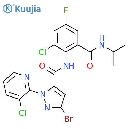 1H-Pyrazole-5-carboxamide,3-bromo-N-[2-chloro-4-fluoro-6-[[(1-methylethyl)amino]carbonyl]phenyl]-1-(3-chloro-2-pyridinyl)- structure
