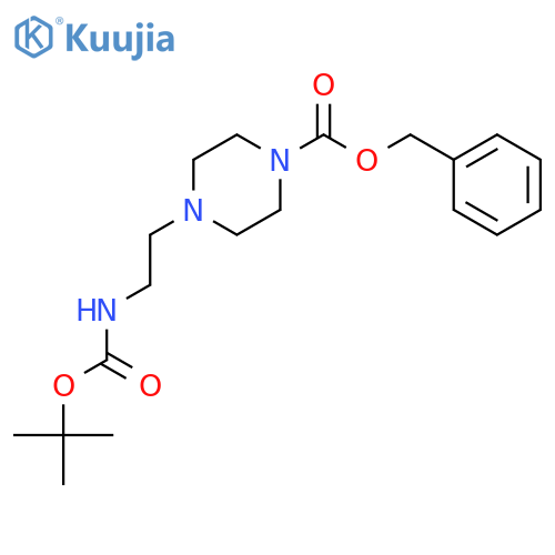 Benzyl 4-[2-[(2-methylpropan-2-yl)oxycarbonylamino]ethyl]piperazine-1-carboxylate structure