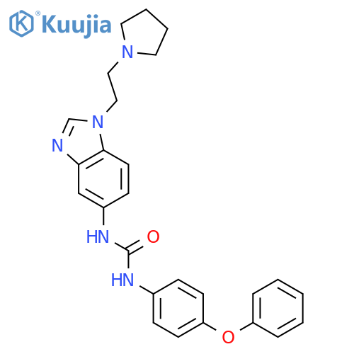 Urea,N-(4-phenoxyphenyl)-N'-[1-[2-(1-pyrrolidinyl)ethyl]-1H-benzimidazol-5-yl]- structure