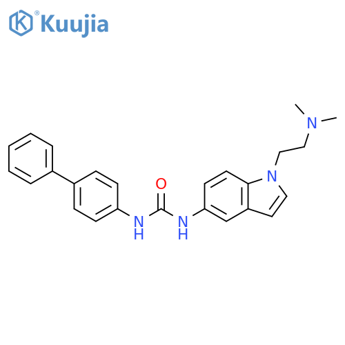 Urea,N-[1,1'-biphenyl]-4-yl-N'-[1-[2-(dimethylamino)ethyl]-1H-indol-5-yl]- structure