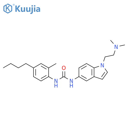 Urea,N-(4-butyl-2-methylphenyl)-N'-[1-[2-(dimethylamino)ethyl]-1H-indol-5-yl]- structure