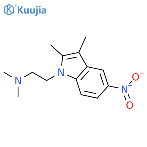 1H-Indole-1-ethanamine, N,N,2,3-tetramethyl-5-nitro- structure