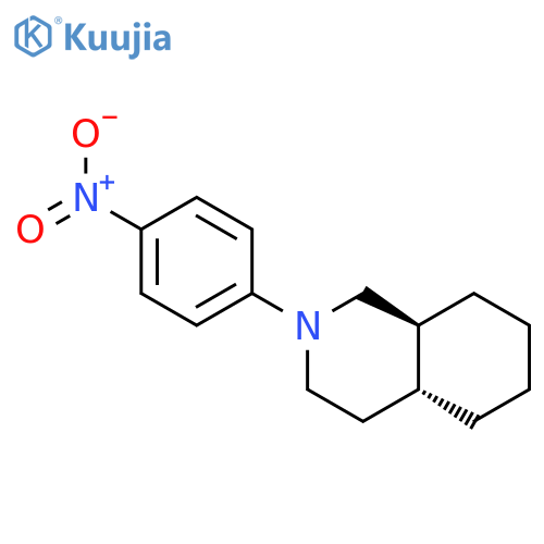Isoquinoline, decahydro-2-(4-nitrophenyl)-, (4aR,8aS)- structure