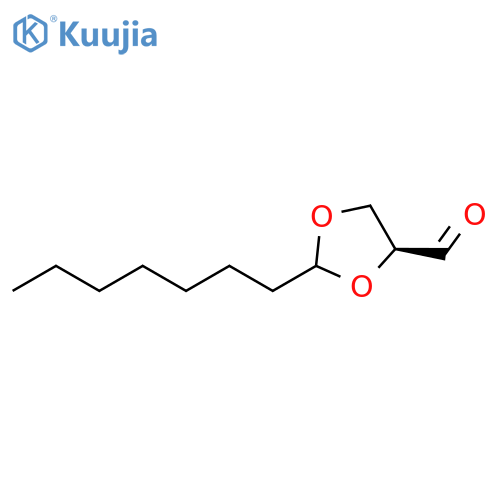 1,3-Dioxolane-4-carboxaldehyde, 2-heptyl-, (4S)- structure