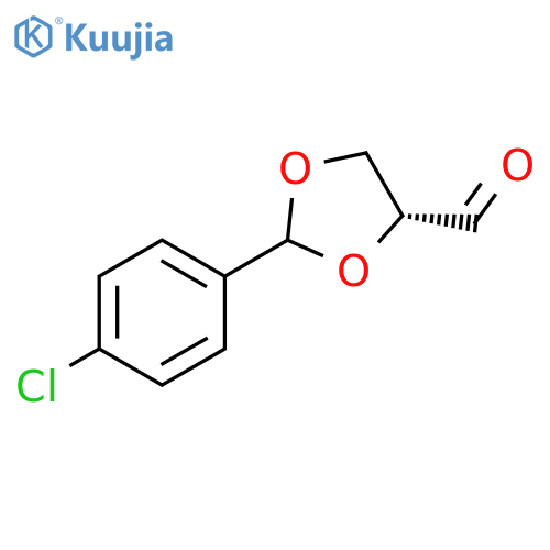 1,3-Dioxolane-4-carboxaldehyde, 2-(4-chlorophenyl)-, (4R)- structure