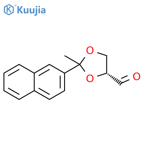 1,3-Dioxolane-4-carboxaldehyde, 2-methyl-2-(2-naphthalenyl)-, (4R)- structure