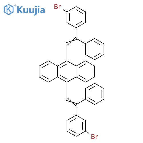 Anthracene, 9,10-bis[2-(3-bromophenyl)-2-phenylethenyl]- structure