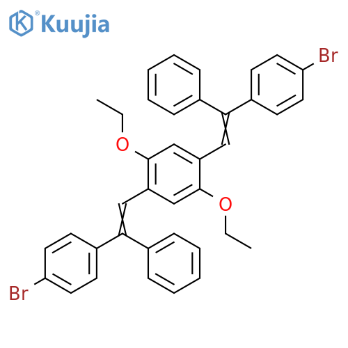 Benzene, 1,4-bis[2-(4-bromophenyl)-2-phenylethenyl]-2,5-diethoxy- structure