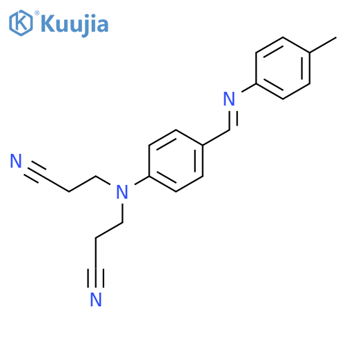 Propanenitrile, 3,3'-[[4-[[(4-methylphenyl)imino]methyl]phenyl]imino]bis- structure