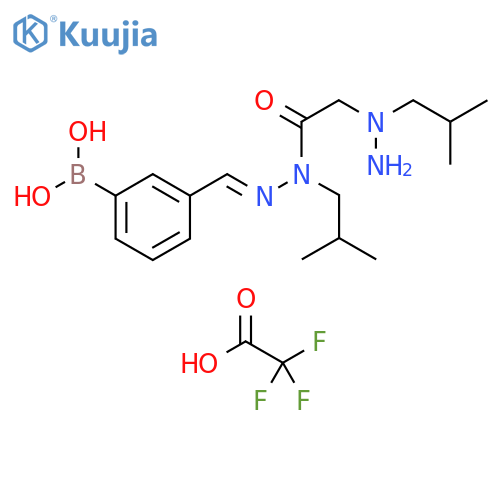 Acetic acid, [1-(2-methylpropyl)hydrazino]-,[(3-boronophenyl)methylene](2-methylpropyl)hydrazide,mono(trifluoroacetate) structure