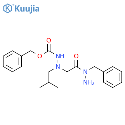 Hydrazinecarboxylic acid,2-(2-methylpropyl)-2-[2-oxo-2-[1-(phenylmethyl)hydrazino]ethyl]-,phenylmethyl ester structure