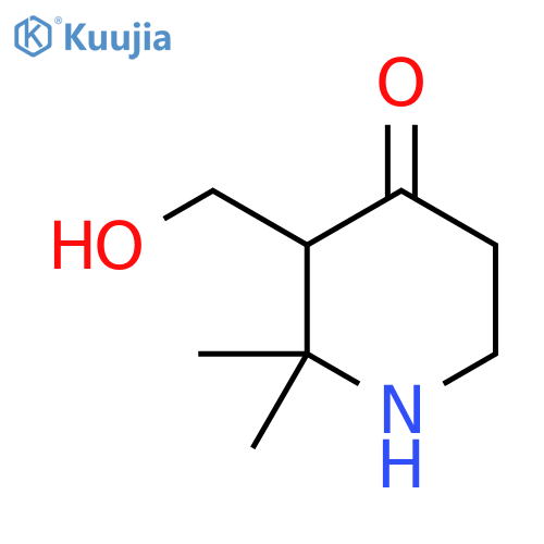 4-Piperidinone, 3-(hydroxymethyl)-2,2-dimethyl- structure
