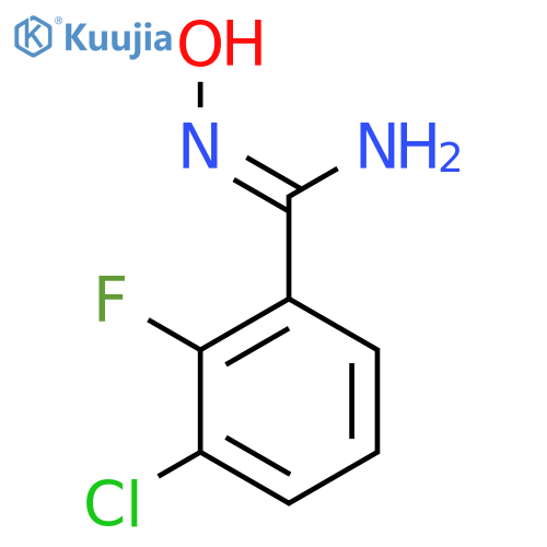 (Z)-3-chloro-2-fluoro-N'-hydroxybenzene-1-carboximidamide structure